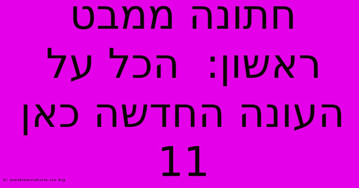 חתונה ממבט ראשון:  הכל על העונה החדשה כאן 11