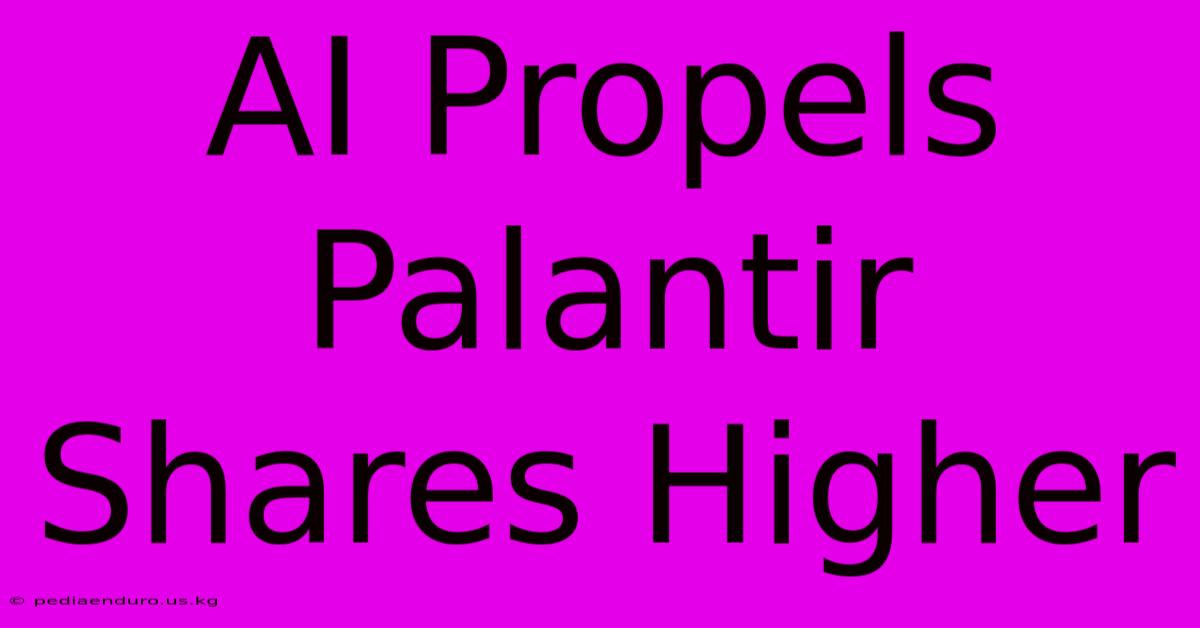 AI Propels Palantir Shares Higher