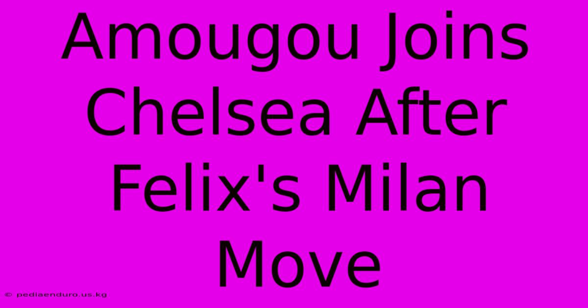 Amougou Joins Chelsea After Felix's Milan Move