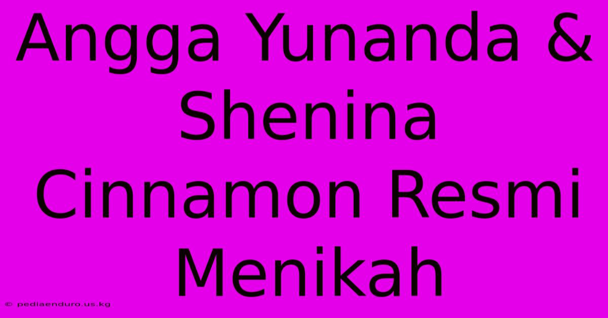 Angga Yunanda & Shenina Cinnamon Resmi Menikah