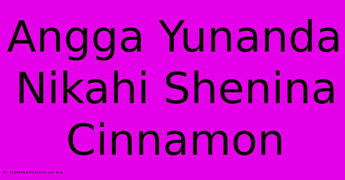 Angga Yunanda Nikahi Shenina Cinnamon