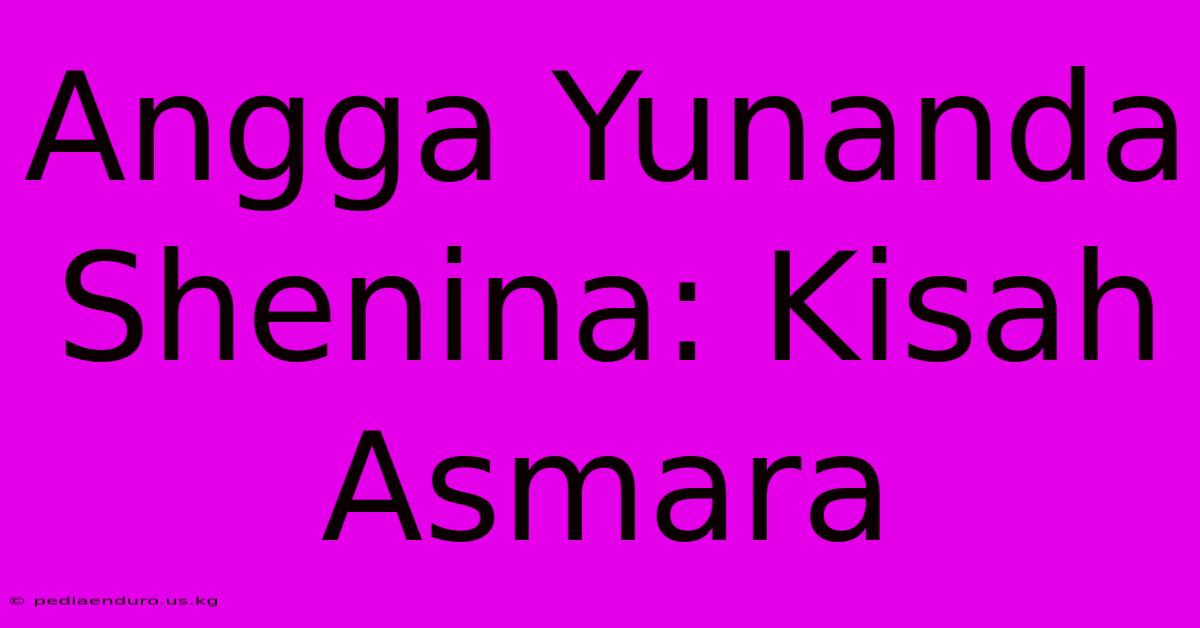 Angga Yunanda Shenina: Kisah Asmara