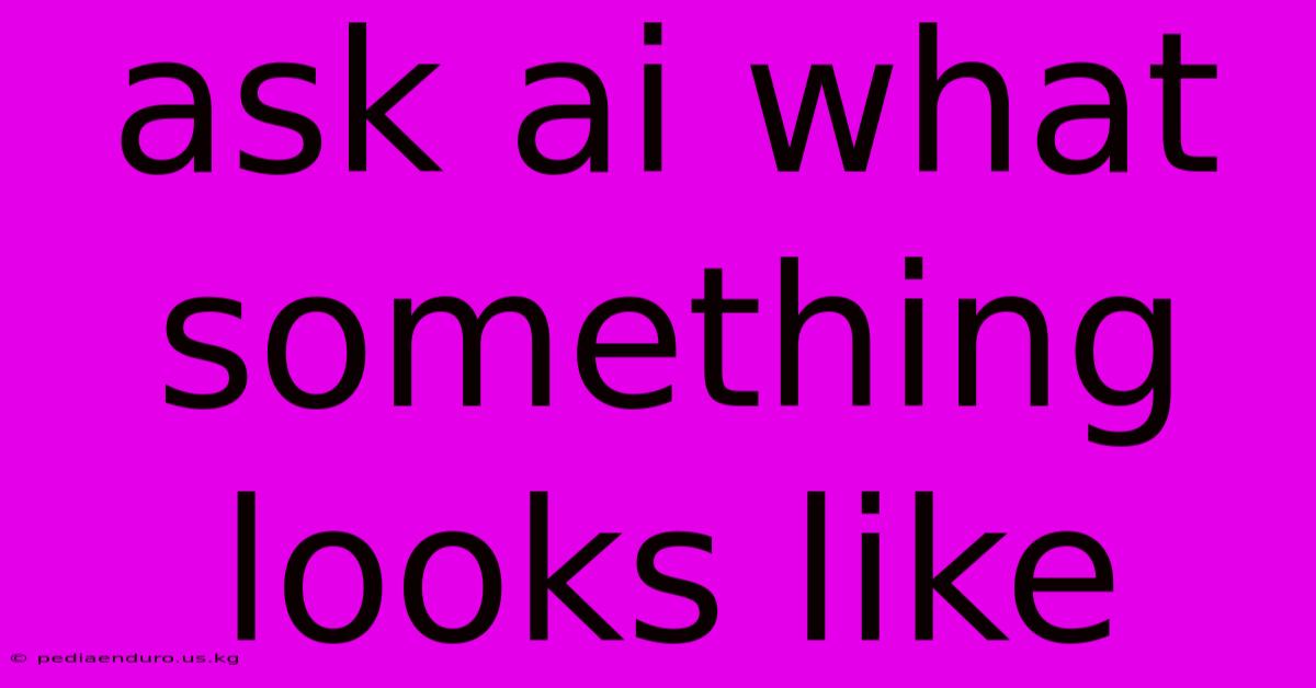 Ask Ai What Something Looks Like