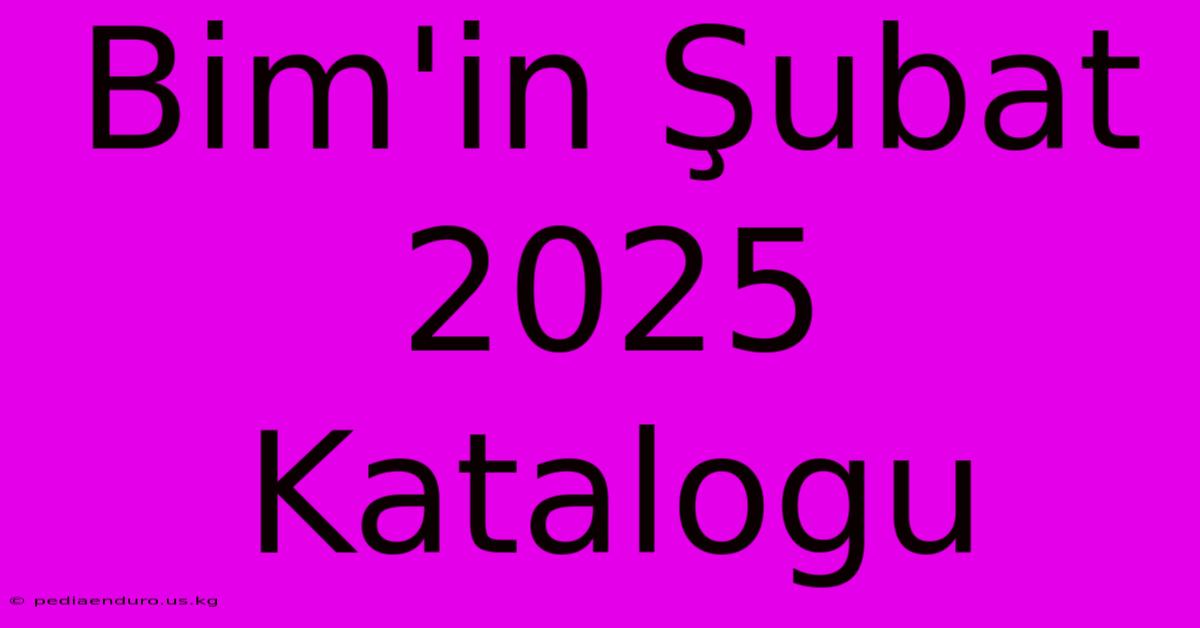 Bim'in Şubat 2025 Katalogu