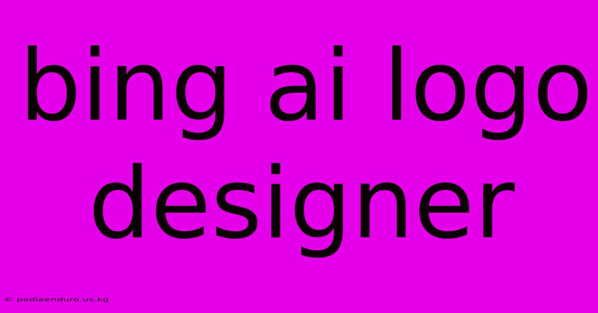 Bing Ai Logo Designer