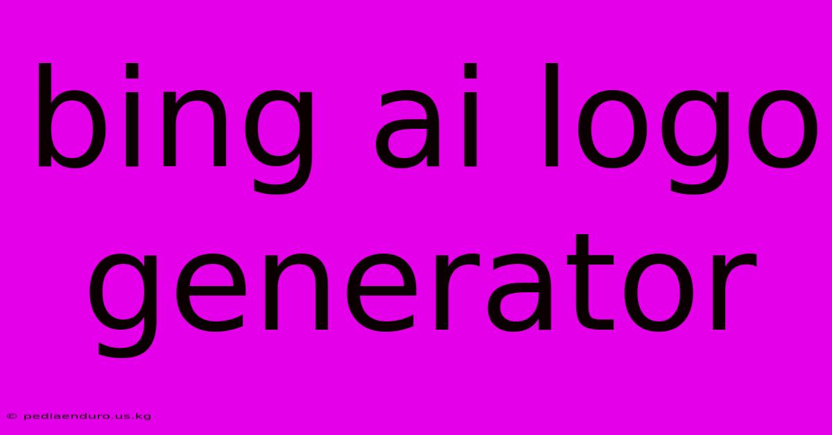 Bing Ai Logo Generator