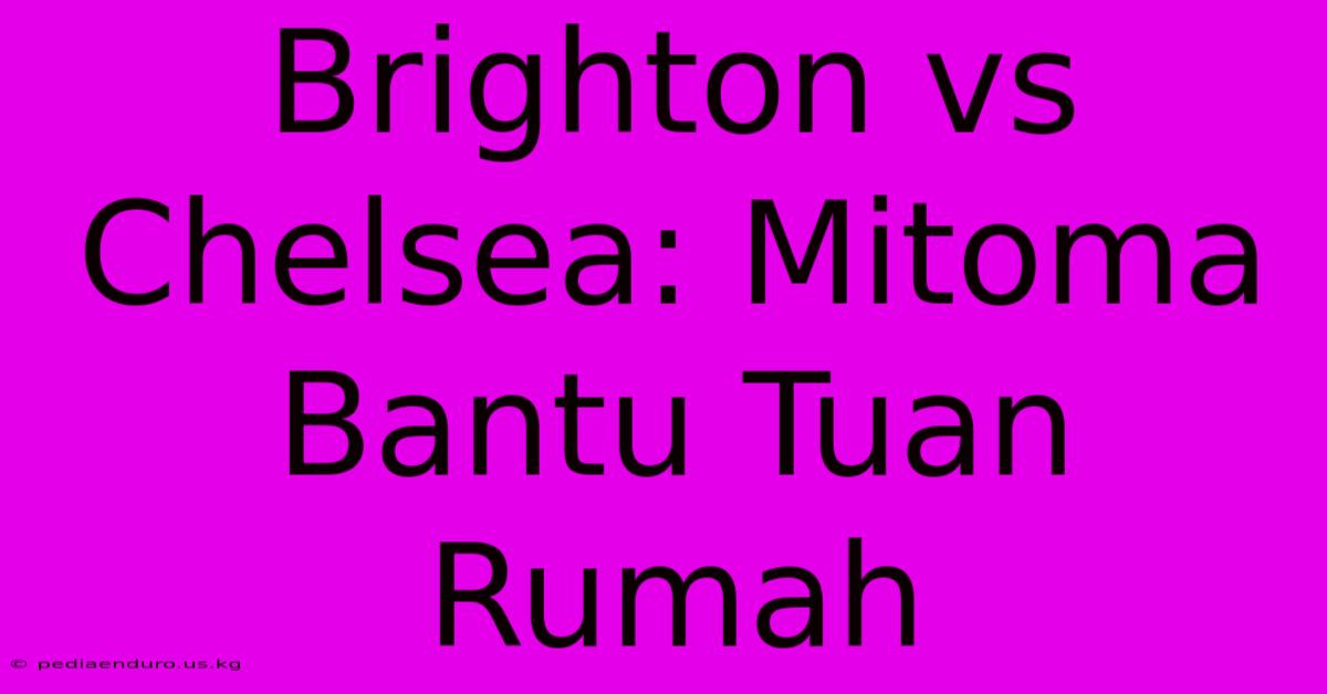 Brighton Vs Chelsea: Mitoma Bantu Tuan Rumah