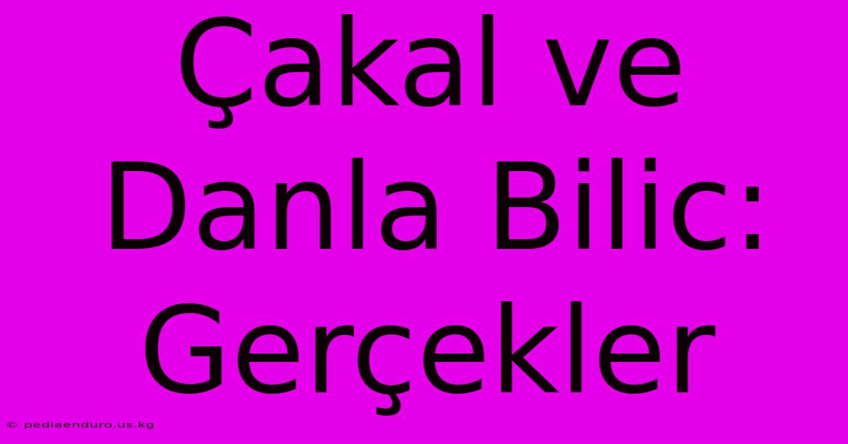 Çakal Ve Danla Bilic: Gerçekler