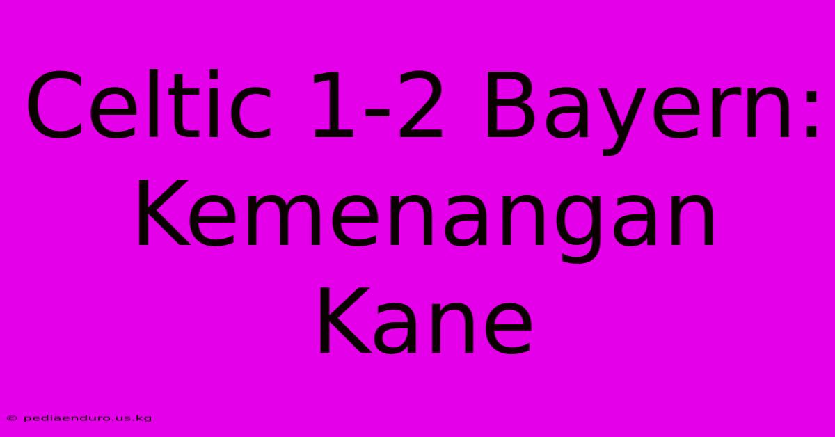 Celtic 1-2 Bayern: Kemenangan Kane