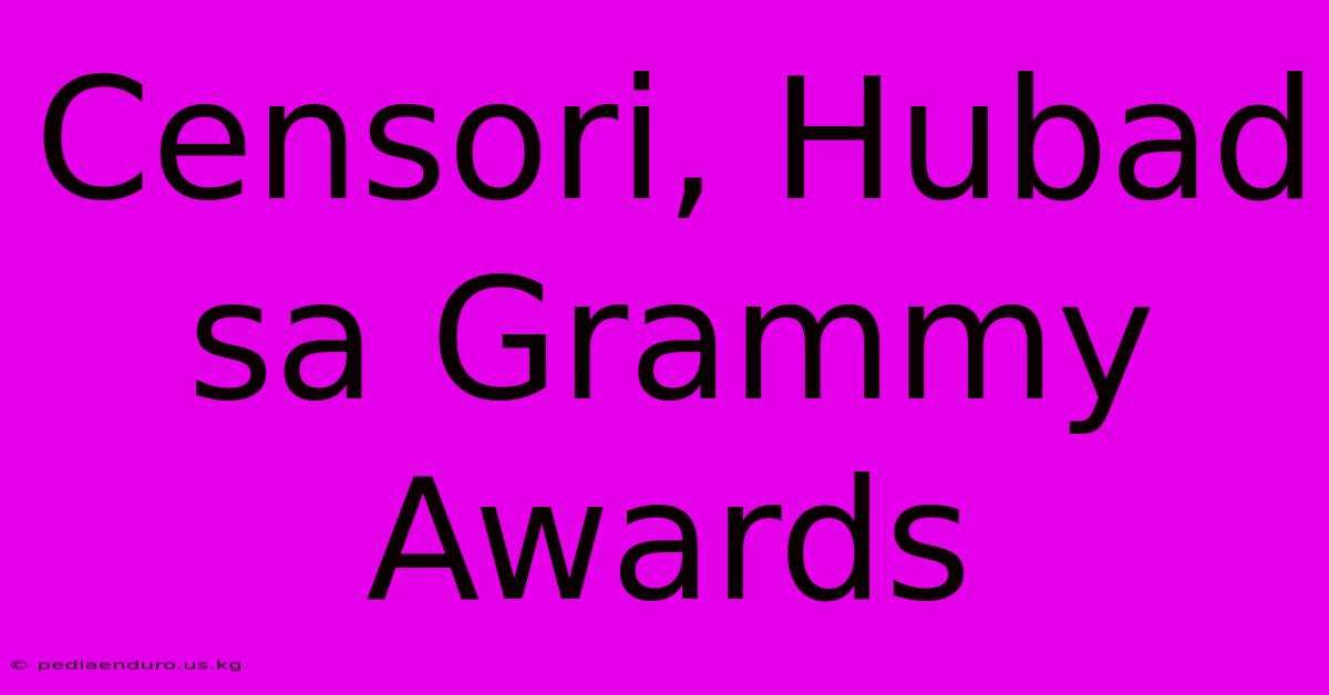 Censori, Hubad Sa Grammy Awards