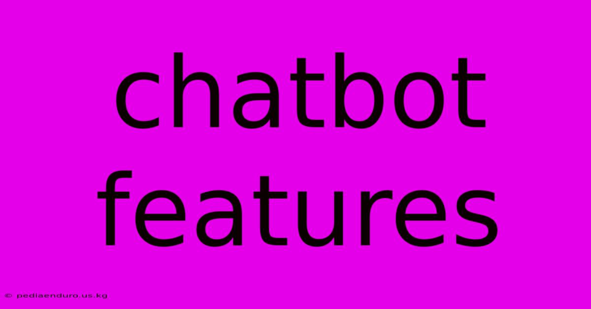 Chatbot Features