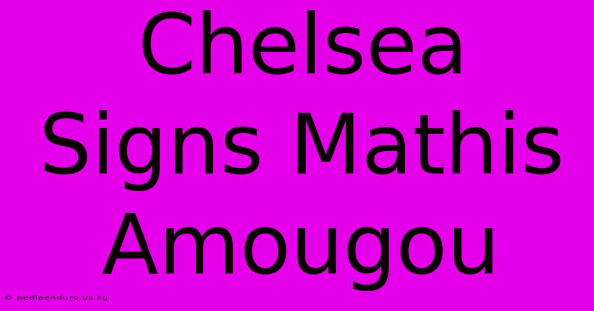 Chelsea Signs Mathis Amougou