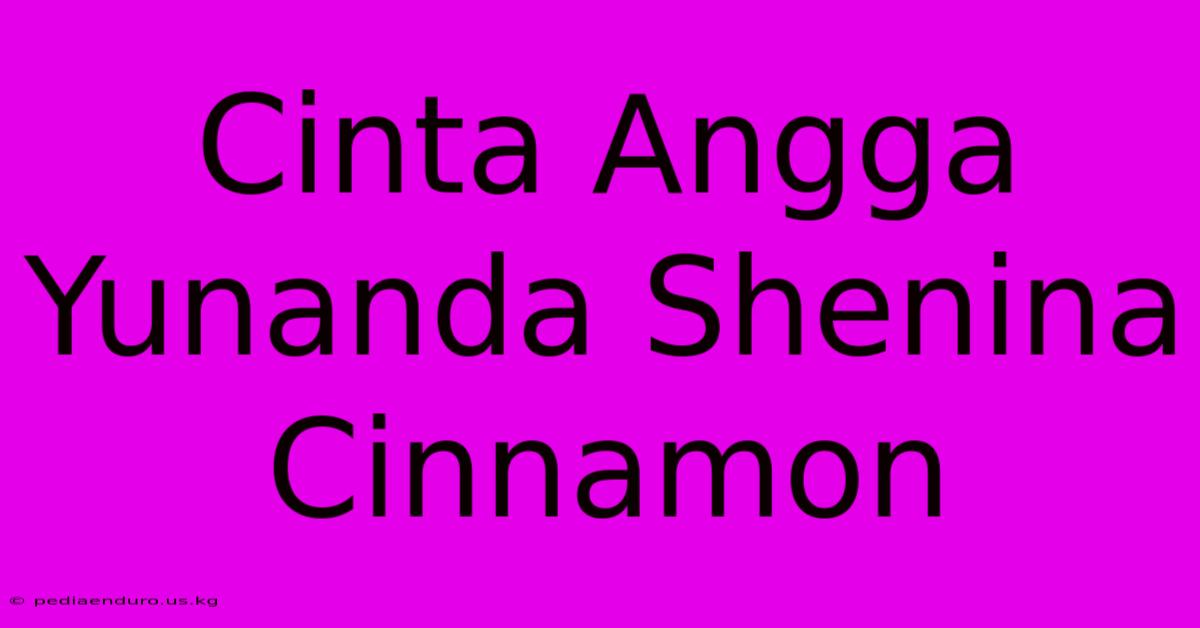 Cinta Angga Yunanda Shenina Cinnamon