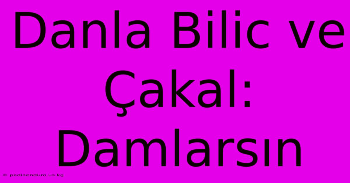 Danla Bilic Ve Çakal: Damlarsın