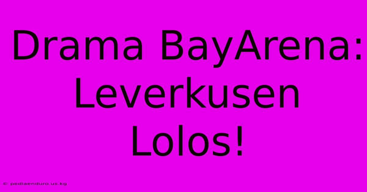 Drama BayArena: Leverkusen Lolos!