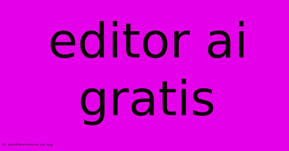 Editor Ai Gratis