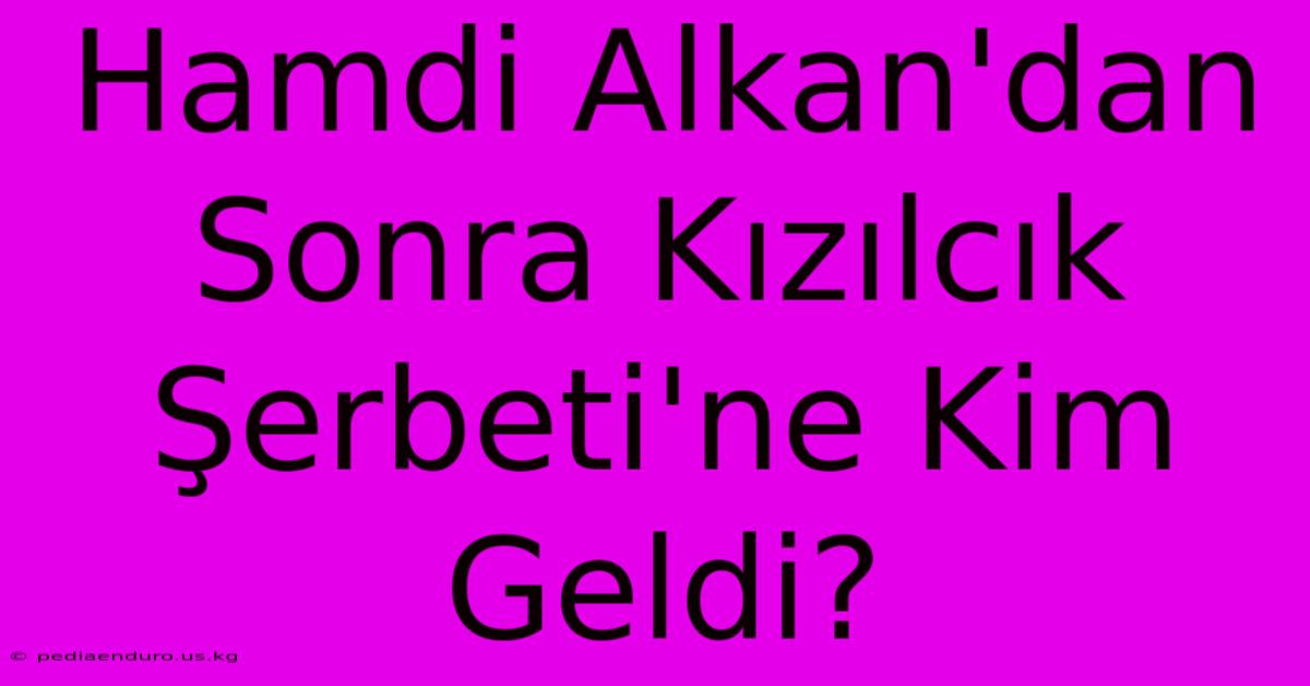 Hamdi Alkan'dan Sonra Kızılcık Şerbeti'ne Kim Geldi?