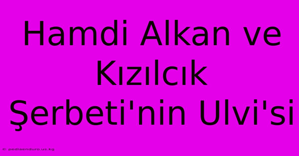 Hamdi Alkan Ve Kızılcık Şerbeti'nin Ulvi'si