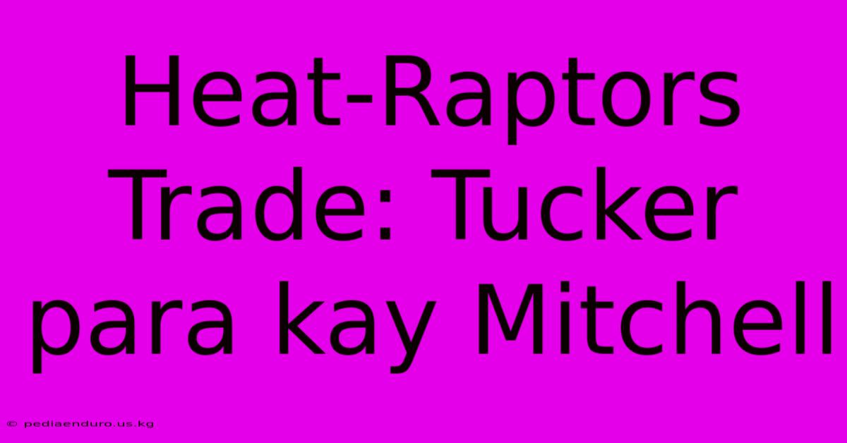 Heat-Raptors Trade: Tucker Para Kay Mitchell