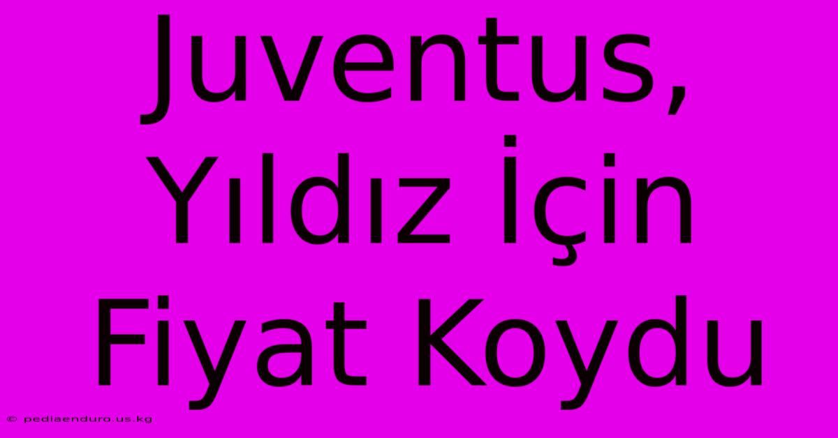 Juventus, Yıldız İçin Fiyat Koydu