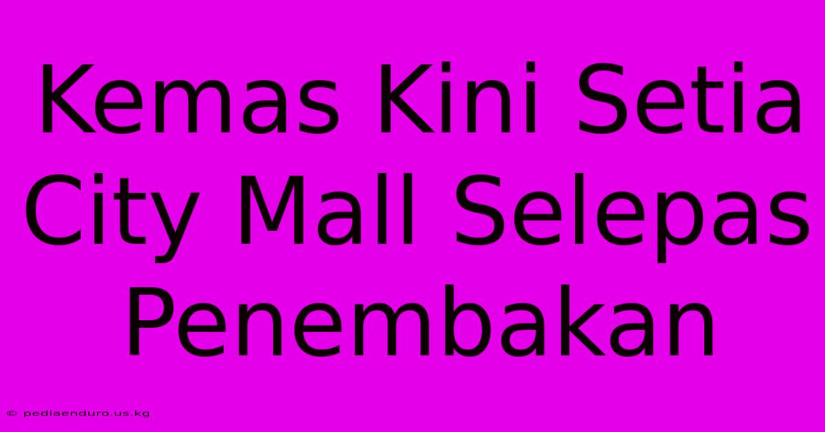 Kemas Kini Setia City Mall Selepas Penembakan