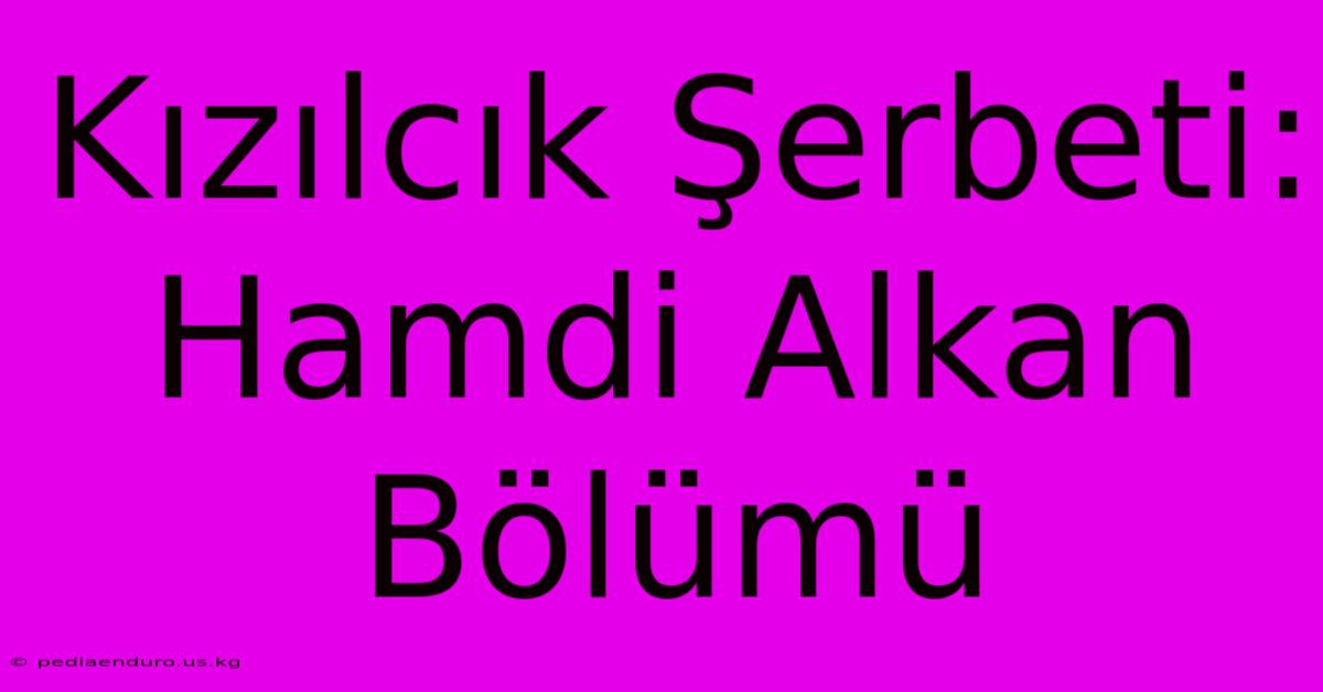 Kızılcık Şerbeti: Hamdi Alkan Bölümü