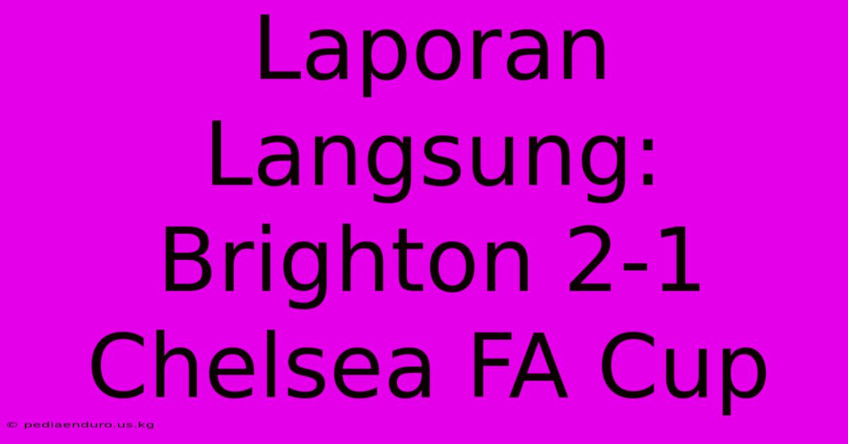 Laporan Langsung: Brighton 2-1 Chelsea FA Cup