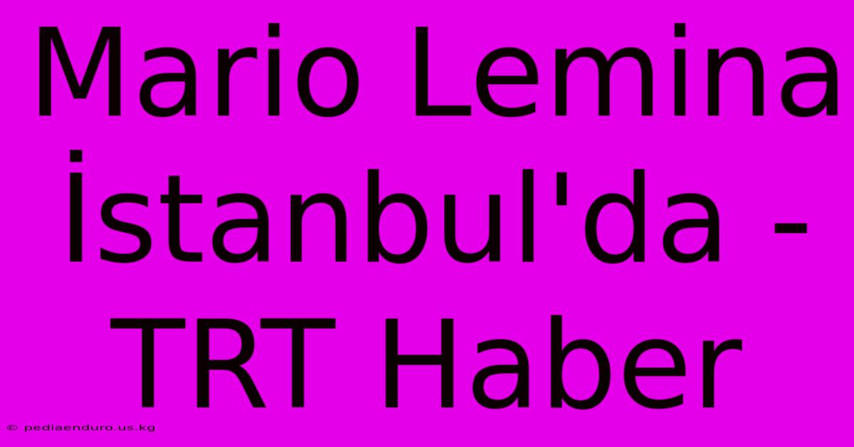 Mario Lemina İstanbul'da - TRT Haber