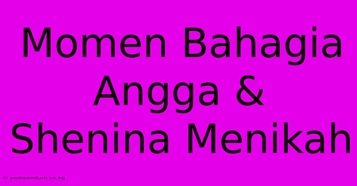 Momen Bahagia Angga & Shenina Menikah