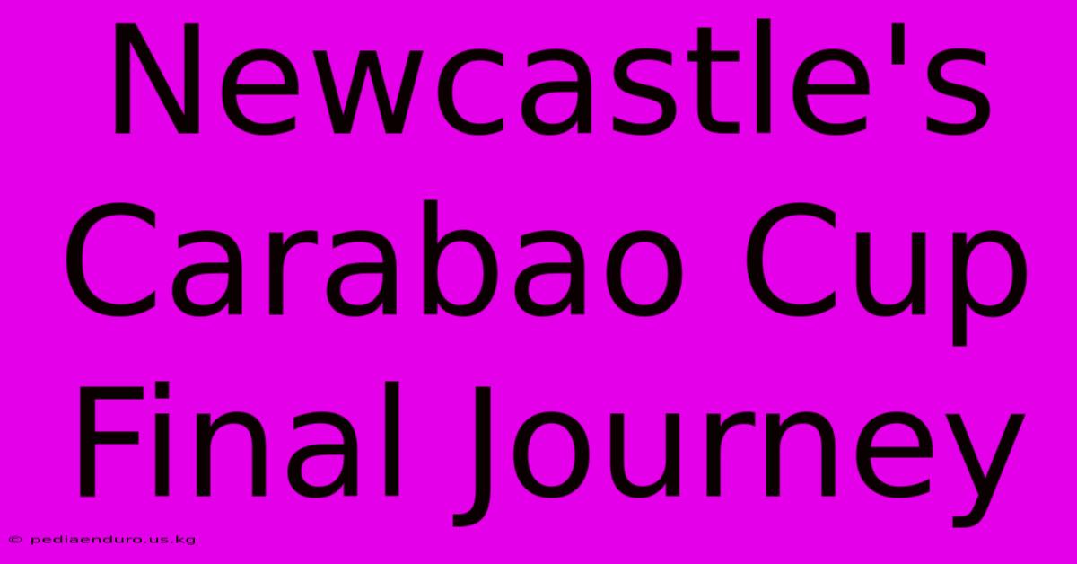 Newcastle's Carabao Cup Final Journey