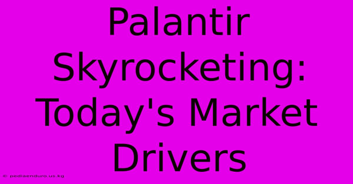 Palantir Skyrocketing: Today's Market Drivers