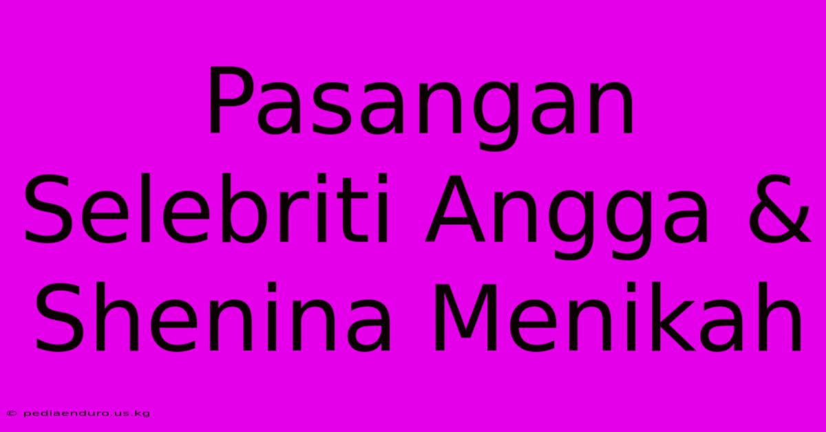 Pasangan Selebriti Angga & Shenina Menikah