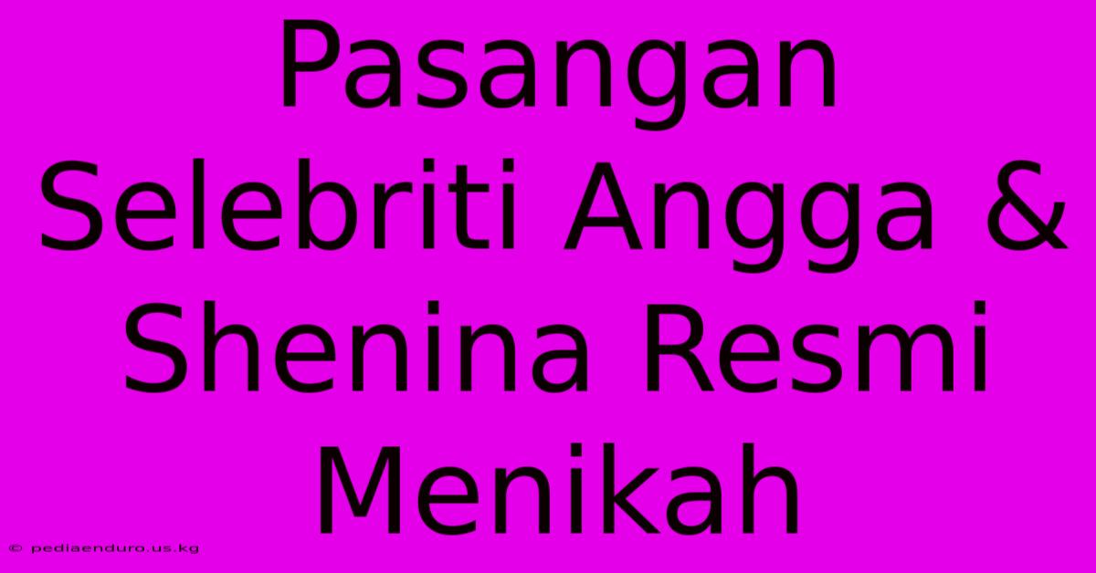 Pasangan Selebriti Angga & Shenina Resmi Menikah