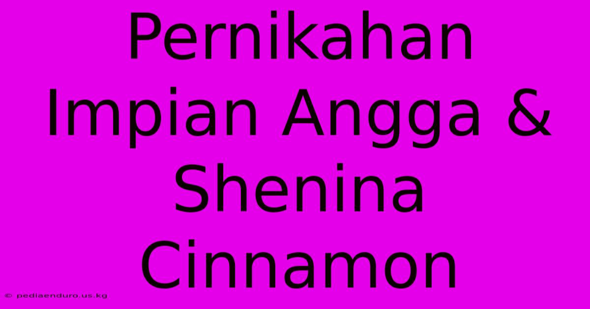 Pernikahan Impian Angga & Shenina Cinnamon