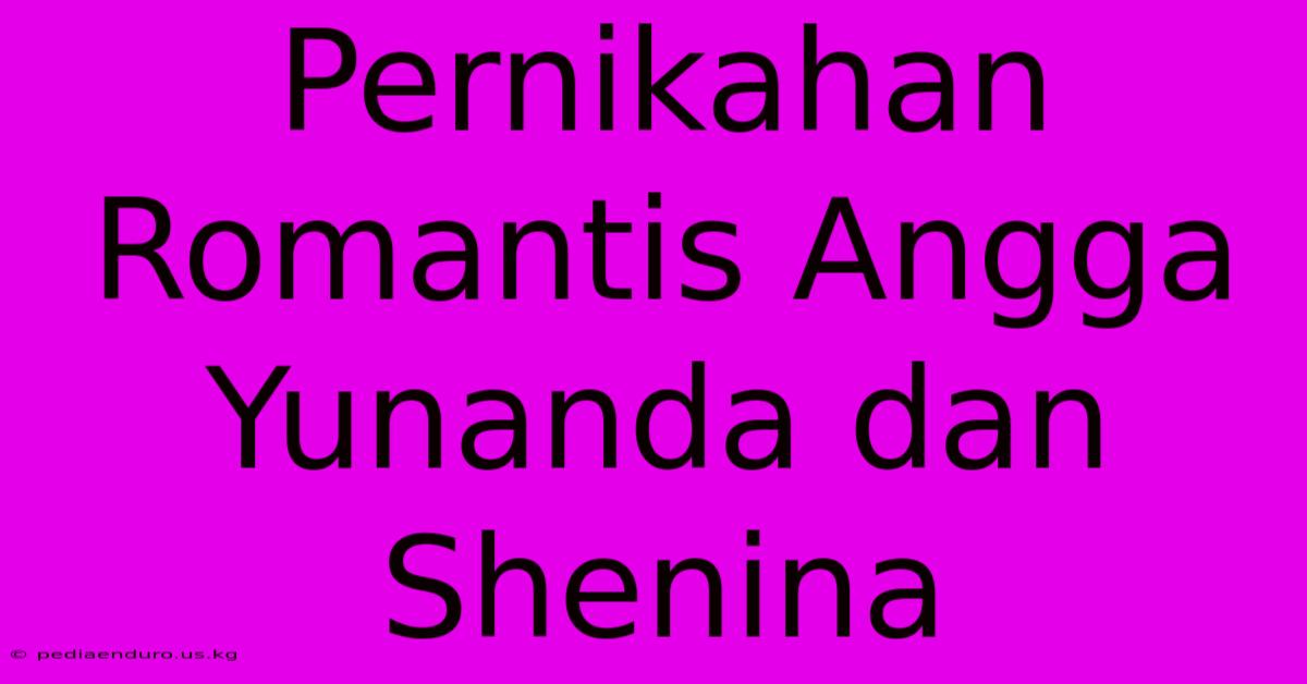 Pernikahan Romantis Angga Yunanda Dan Shenina