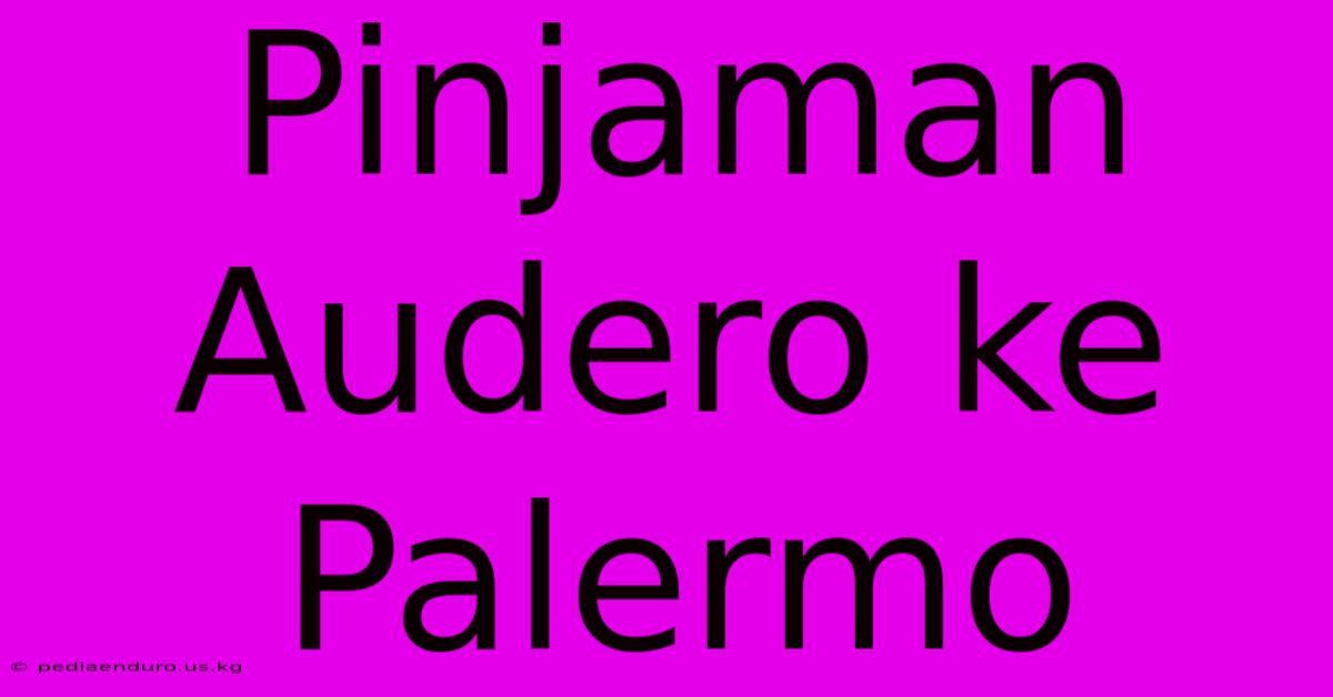 Pinjaman Audero Ke Palermo