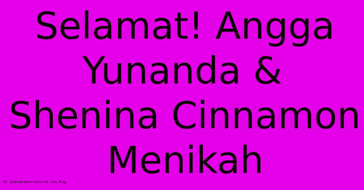 Selamat! Angga Yunanda & Shenina Cinnamon Menikah