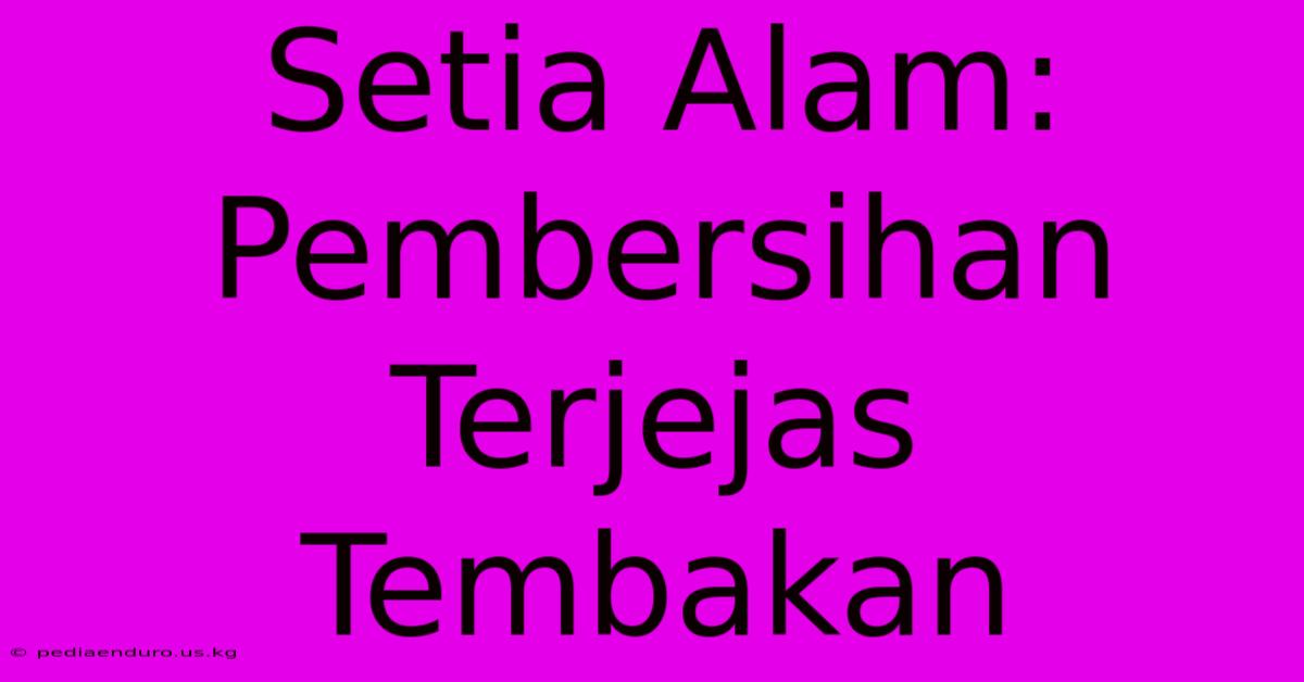 Setia Alam: Pembersihan Terjejas Tembakan