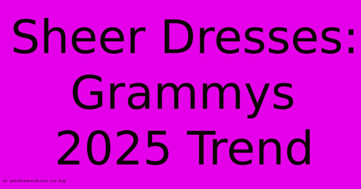 Sheer Dresses: Grammys 2025 Trend