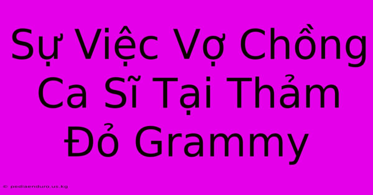 Sự Việc Vợ Chồng Ca Sĩ Tại Thảm Đỏ Grammy