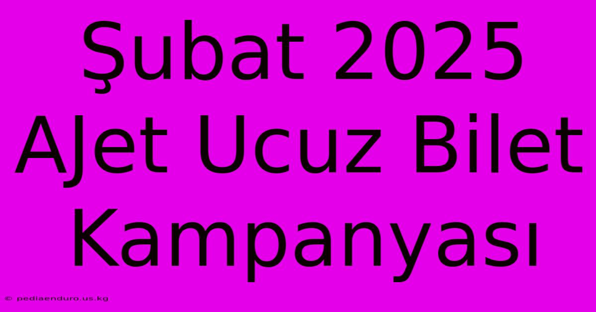 Şubat 2025 AJet Ucuz Bilet Kampanyası