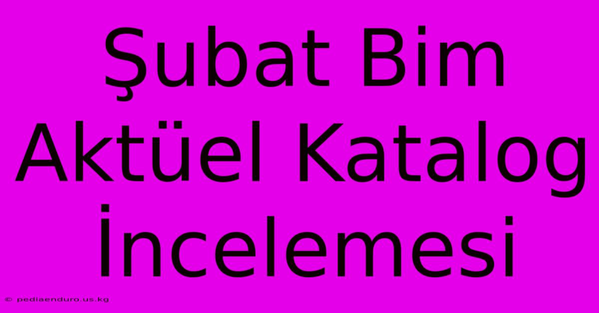 Şubat Bim Aktüel Katalog İncelemesi