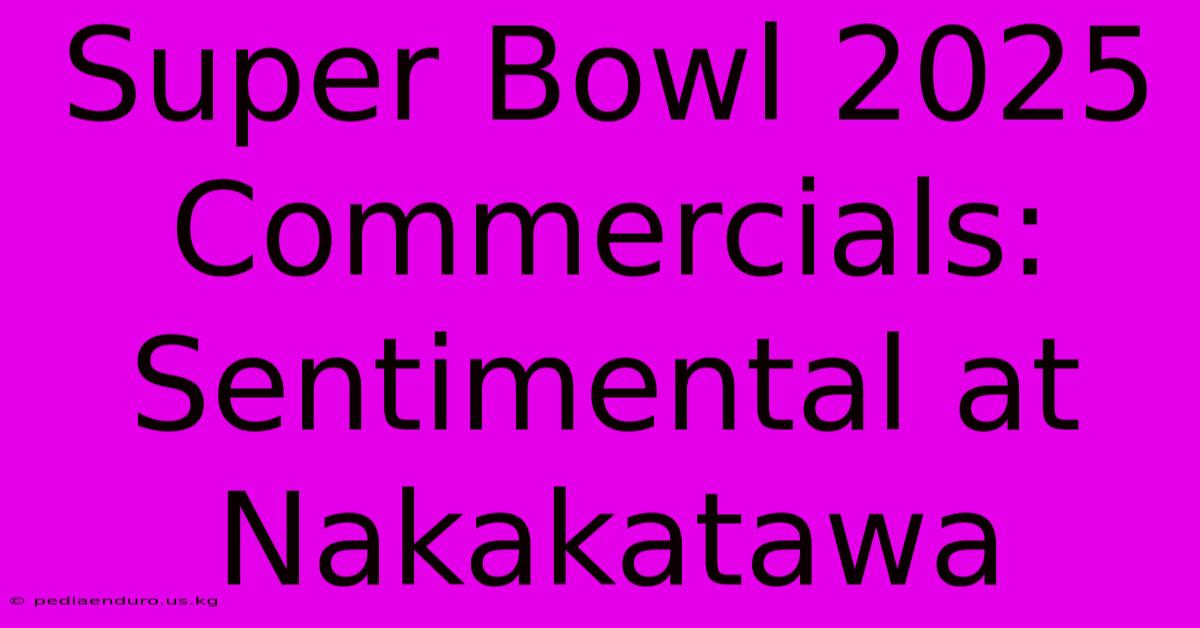 Super Bowl 2025 Commercials:  Sentimental At Nakakatawa