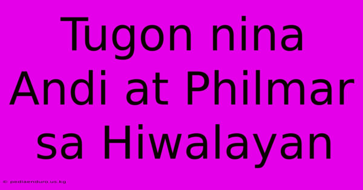 Tugon Nina Andi At Philmar Sa Hiwalayan