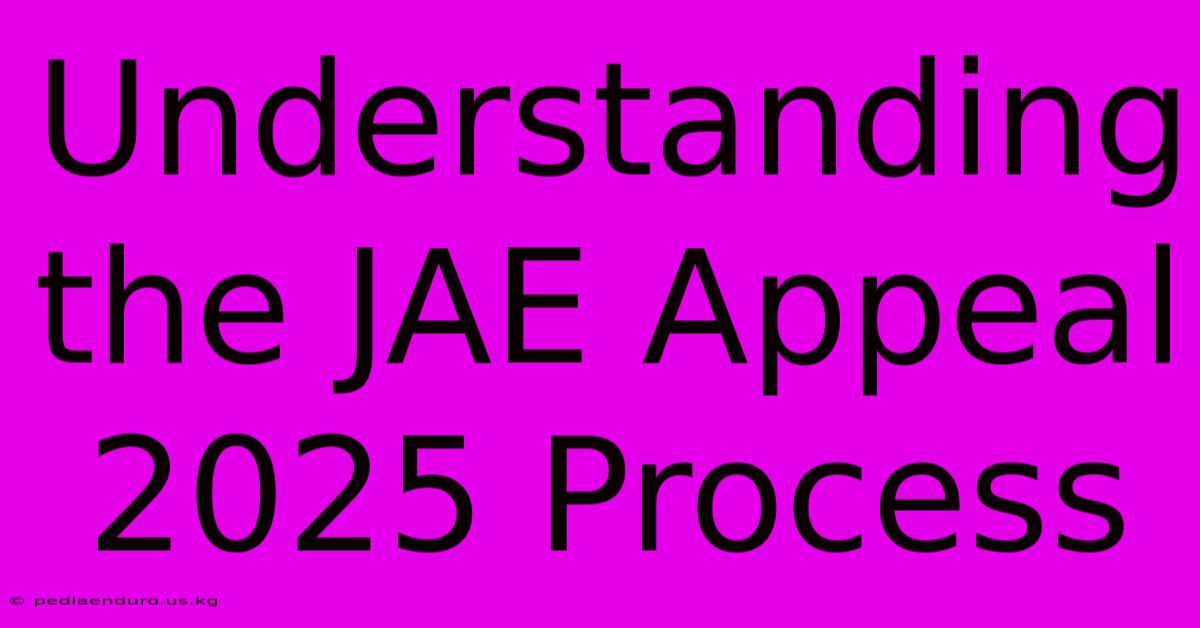 Understanding The JAE Appeal 2025 Process