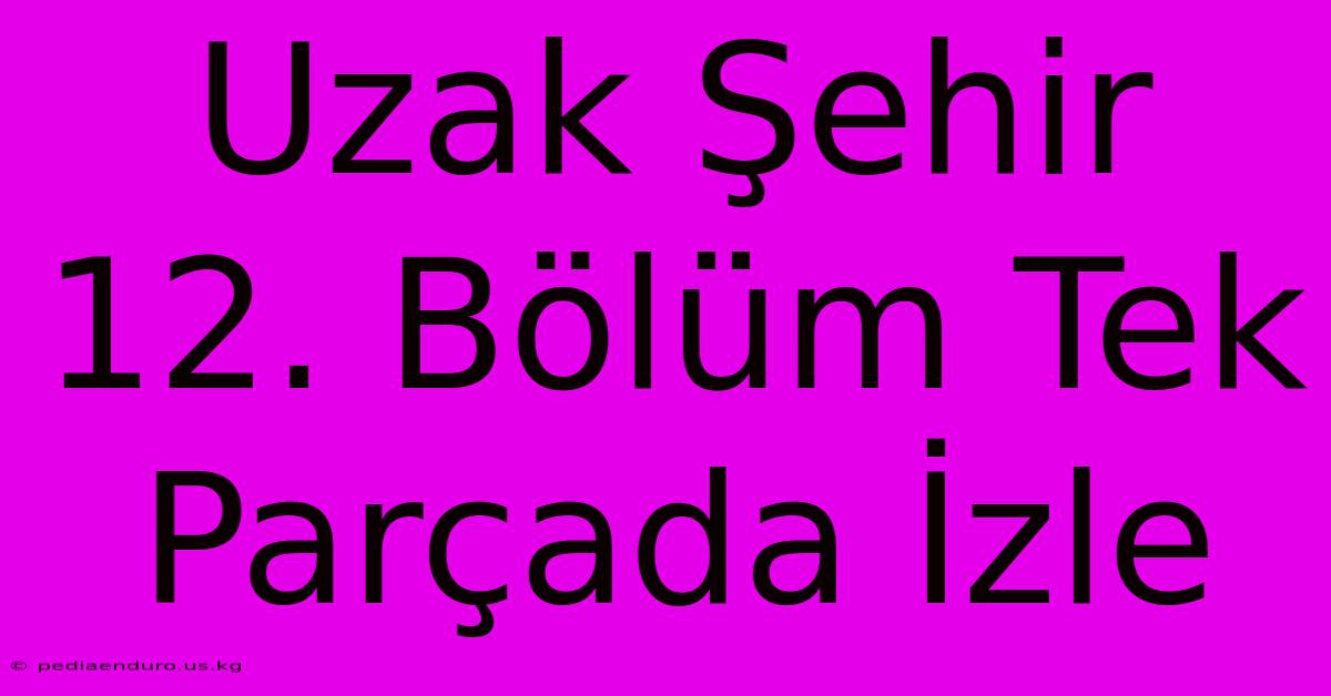 Uzak Şehir 12. Bölüm Tek Parçada İzle