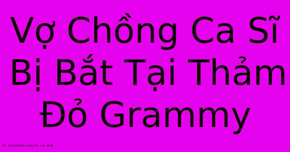 Vợ Chồng Ca Sĩ Bị Bắt Tại Thảm Đỏ Grammy