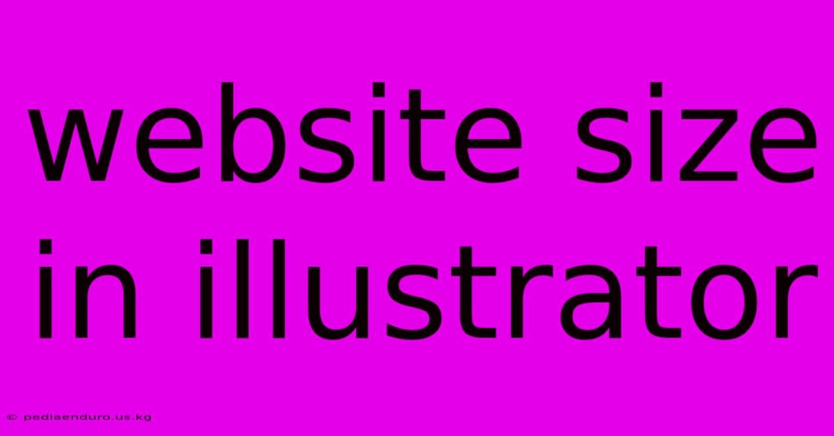 Website Size In Illustrator